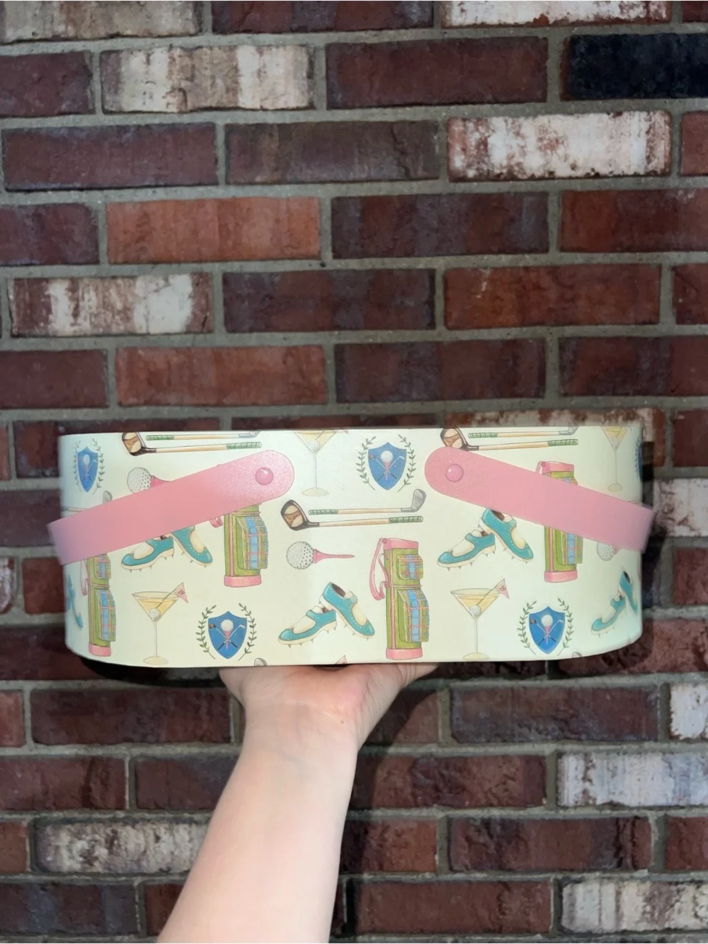 Vintage inspired golf themed nesting baskets